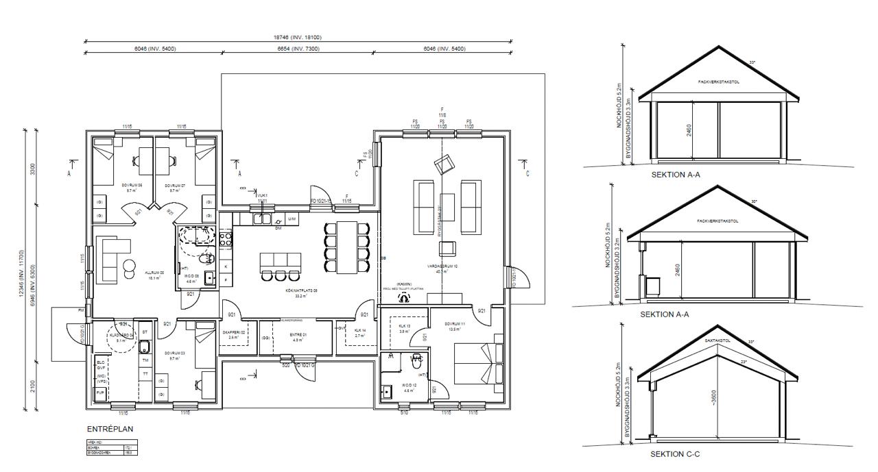 Arkitektritad enplansvilla bild 2